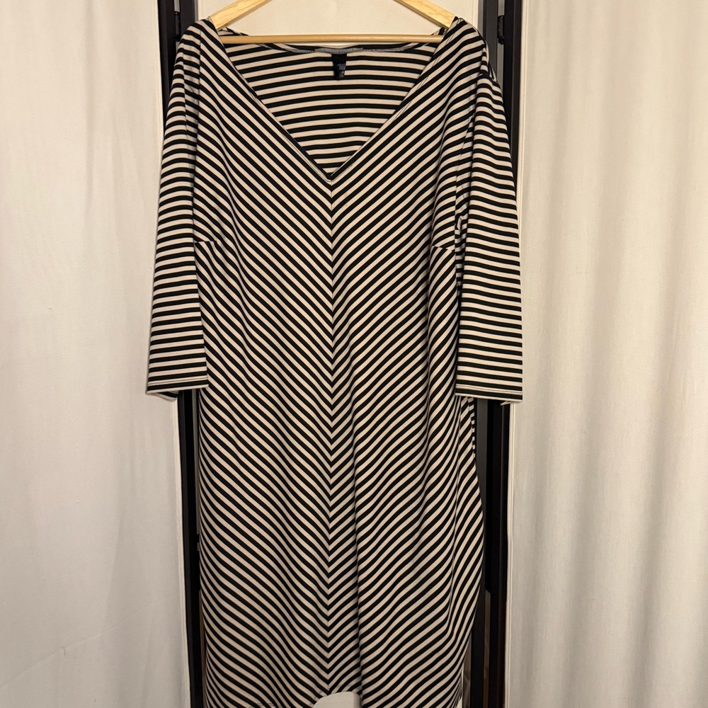 ✨BOGO [Ashley Stewart] Striped A-Line Midi Dress